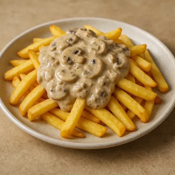 بطاطا مع مشروم صوص